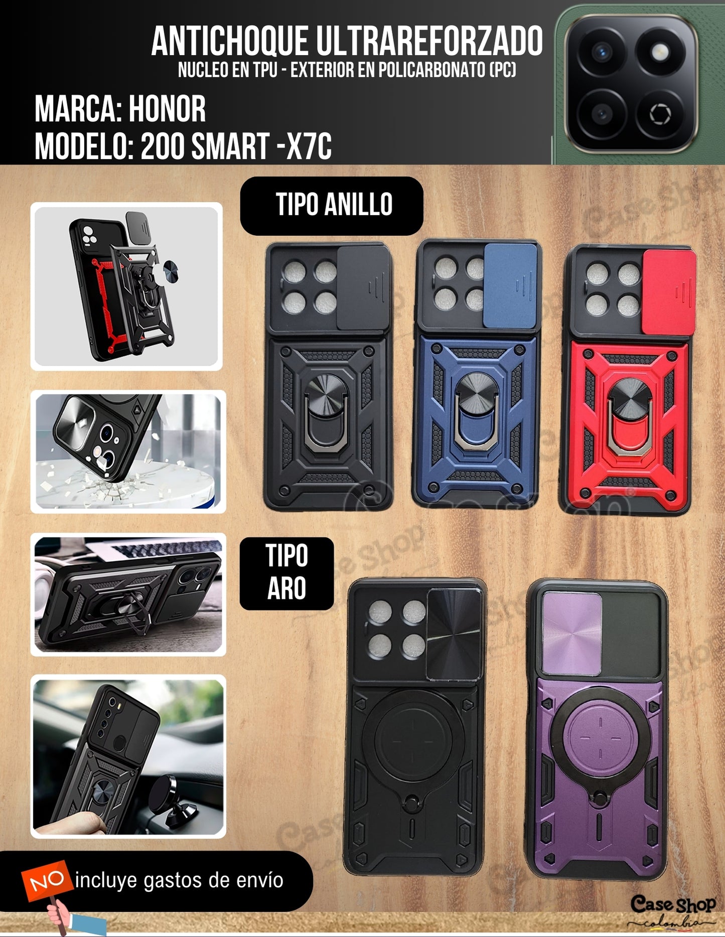 Antichoque ultra reforzado Honor 200 Smart _ X7C
