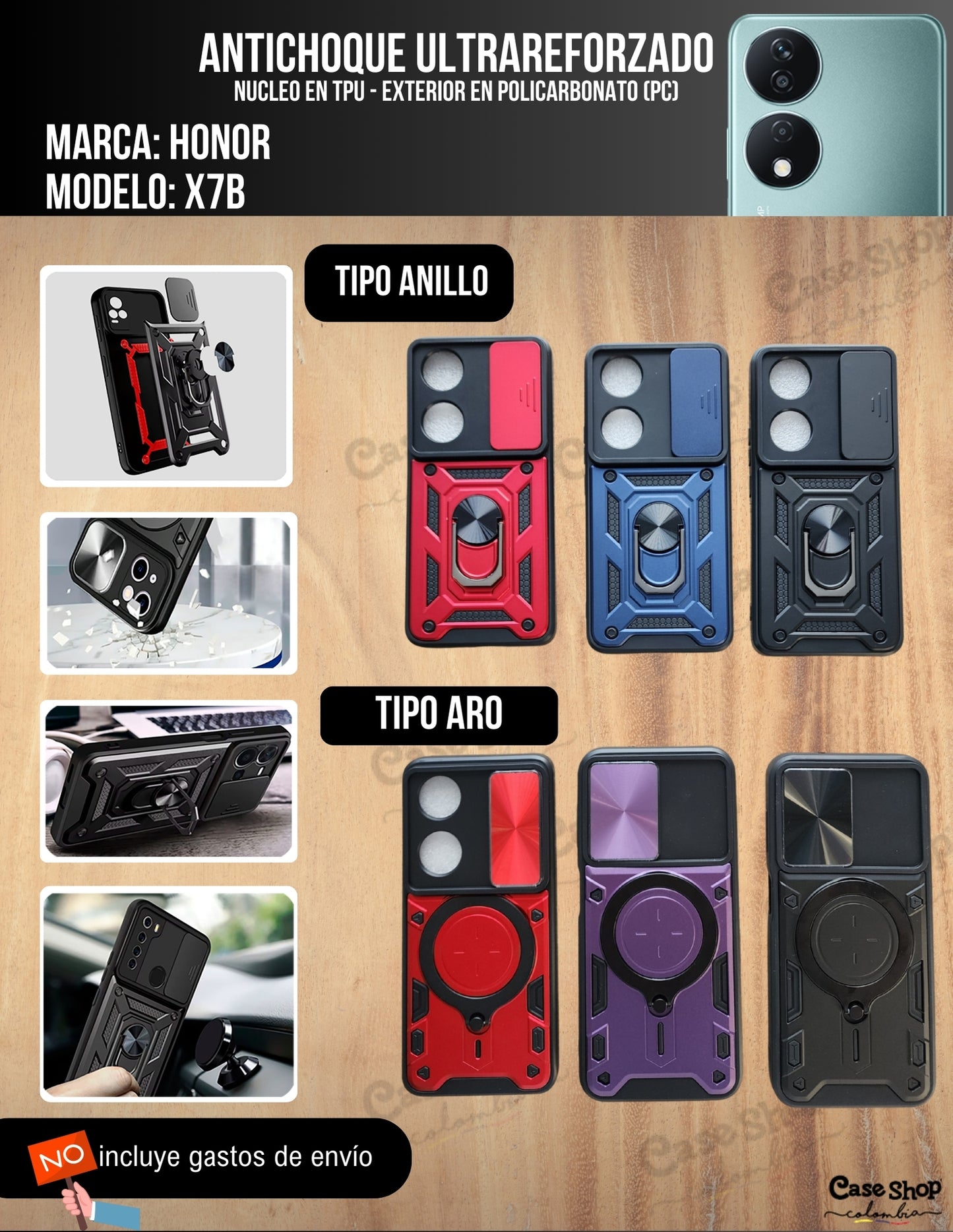 Antichoque ultra reforzado Honor X7B