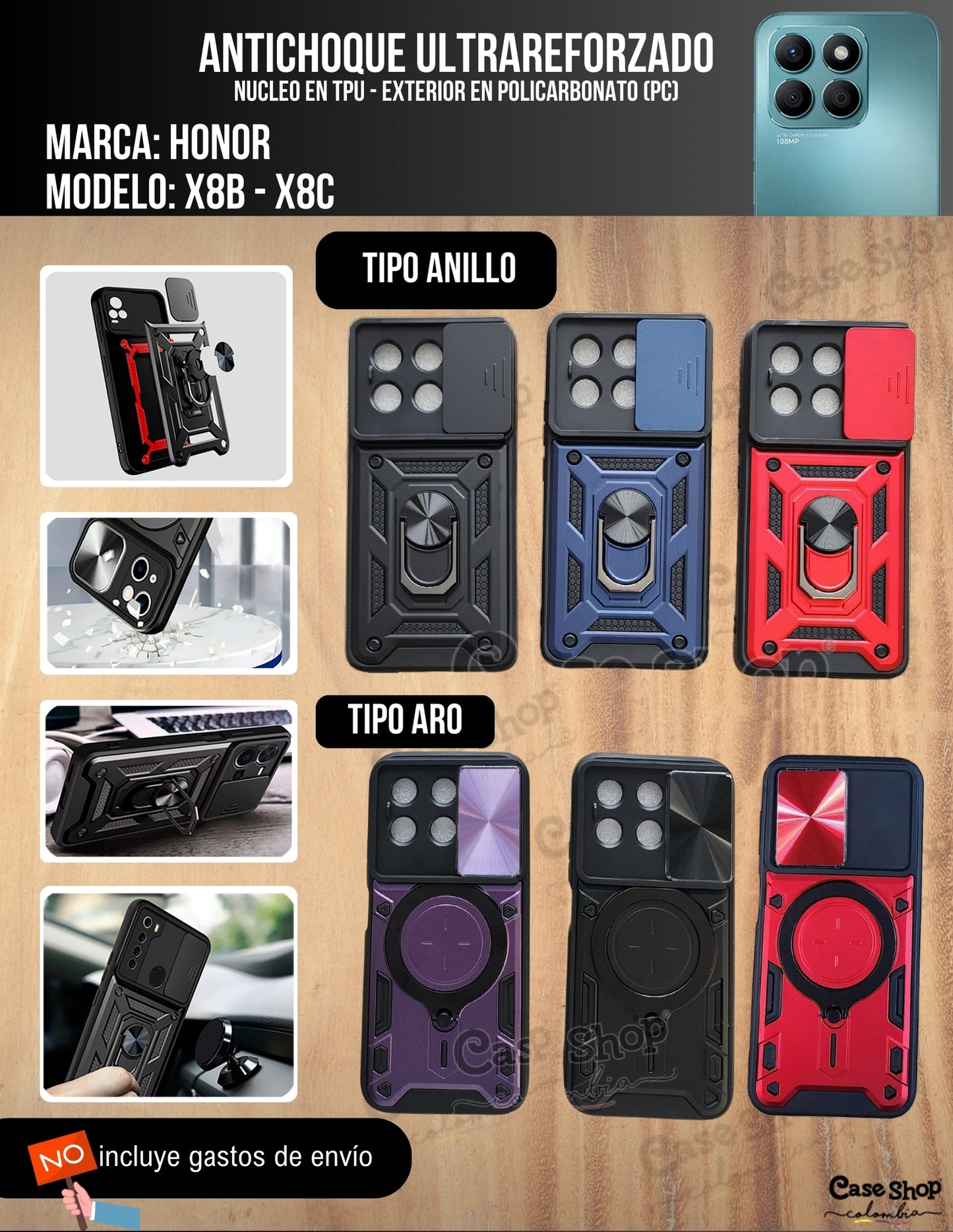 Antichoque ultra reforzado Honor X8B - X8C