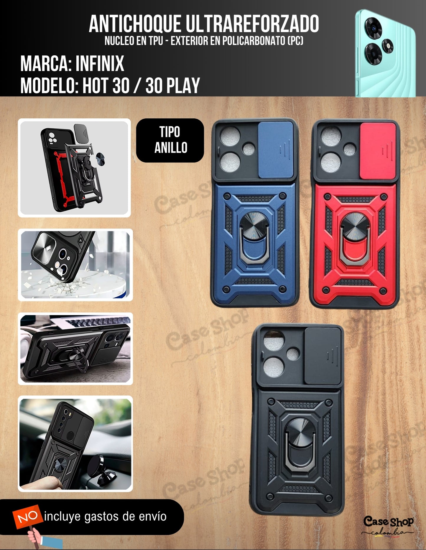 Antichoque ultra reforzado Infinix HOT 30 _ 30 PLAY
