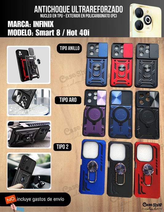 Estuche tipo premium Infinix Smart 8 _ Hot 40i