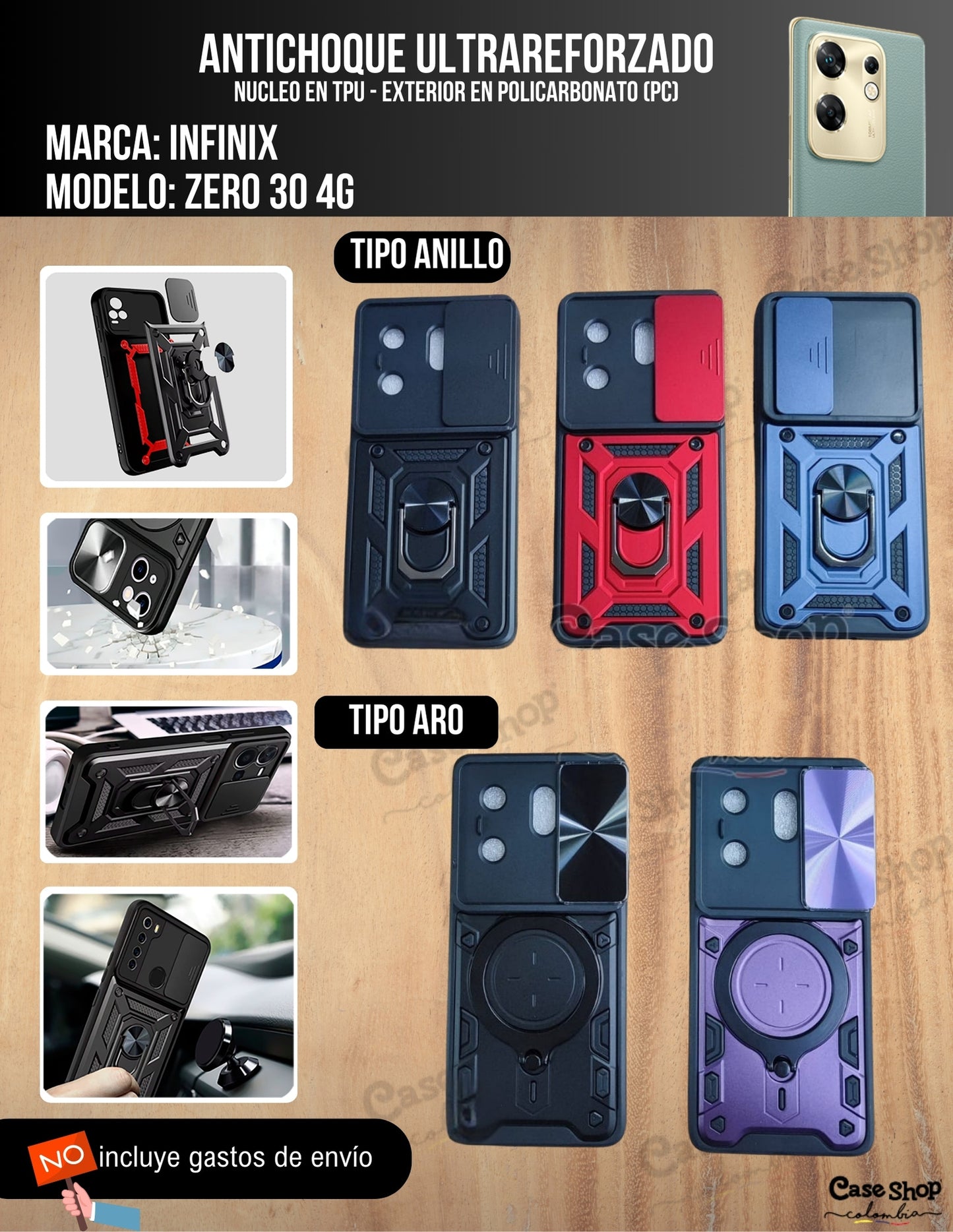 Antichoque ultra reforzado Infinix Zero 30 4G