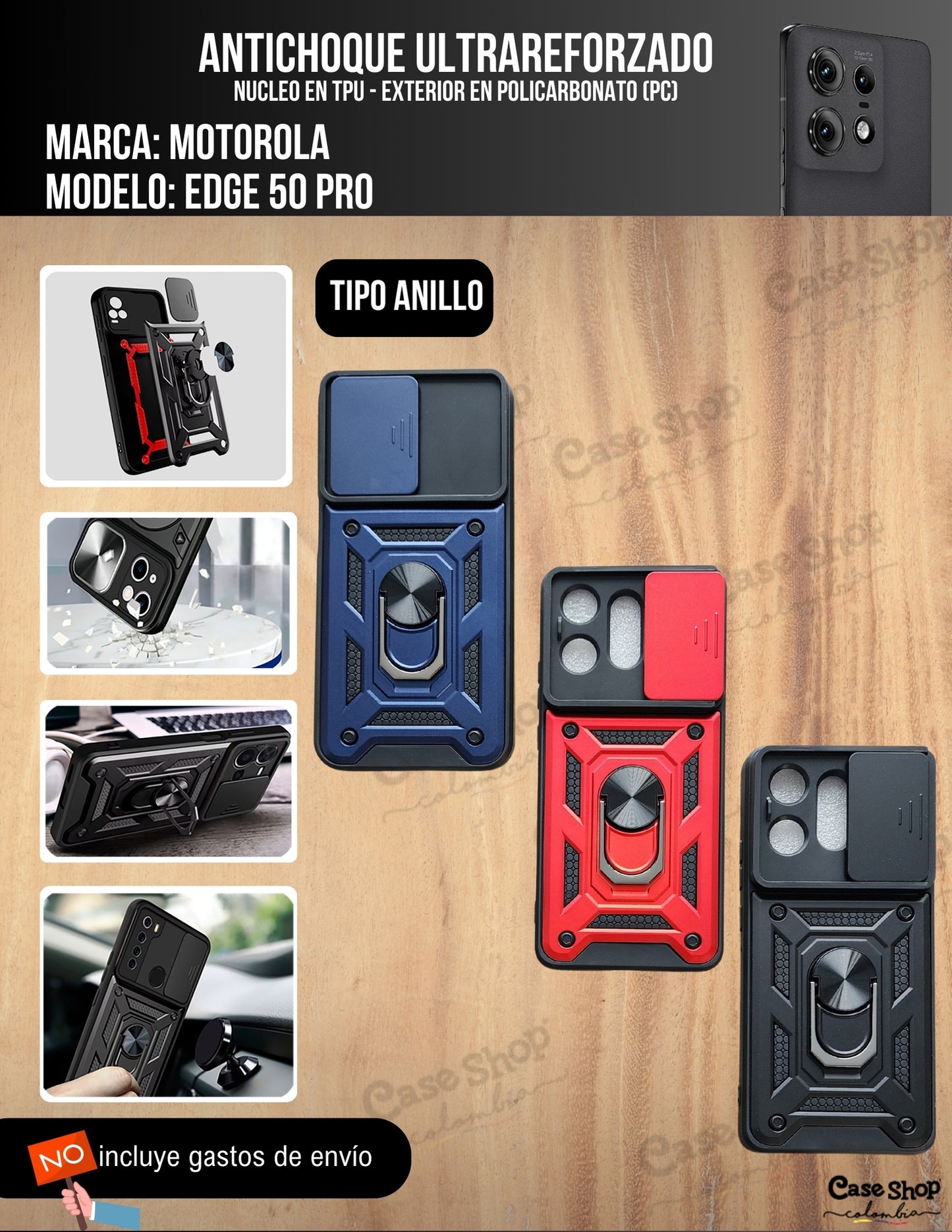 Antichoque ultra reforzado Motorola Edge 50 Pro