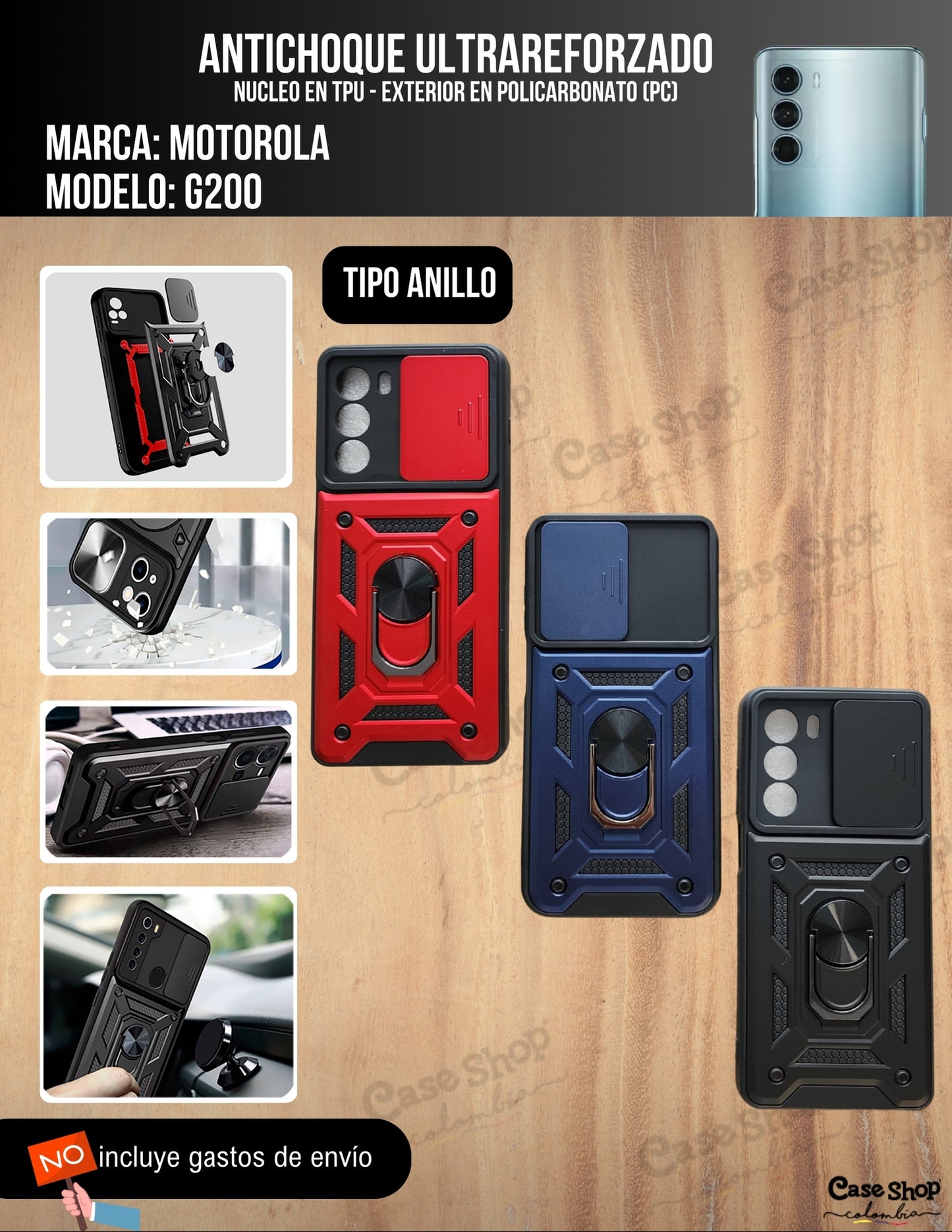 Antichoque ultra reforzado Motorola G200