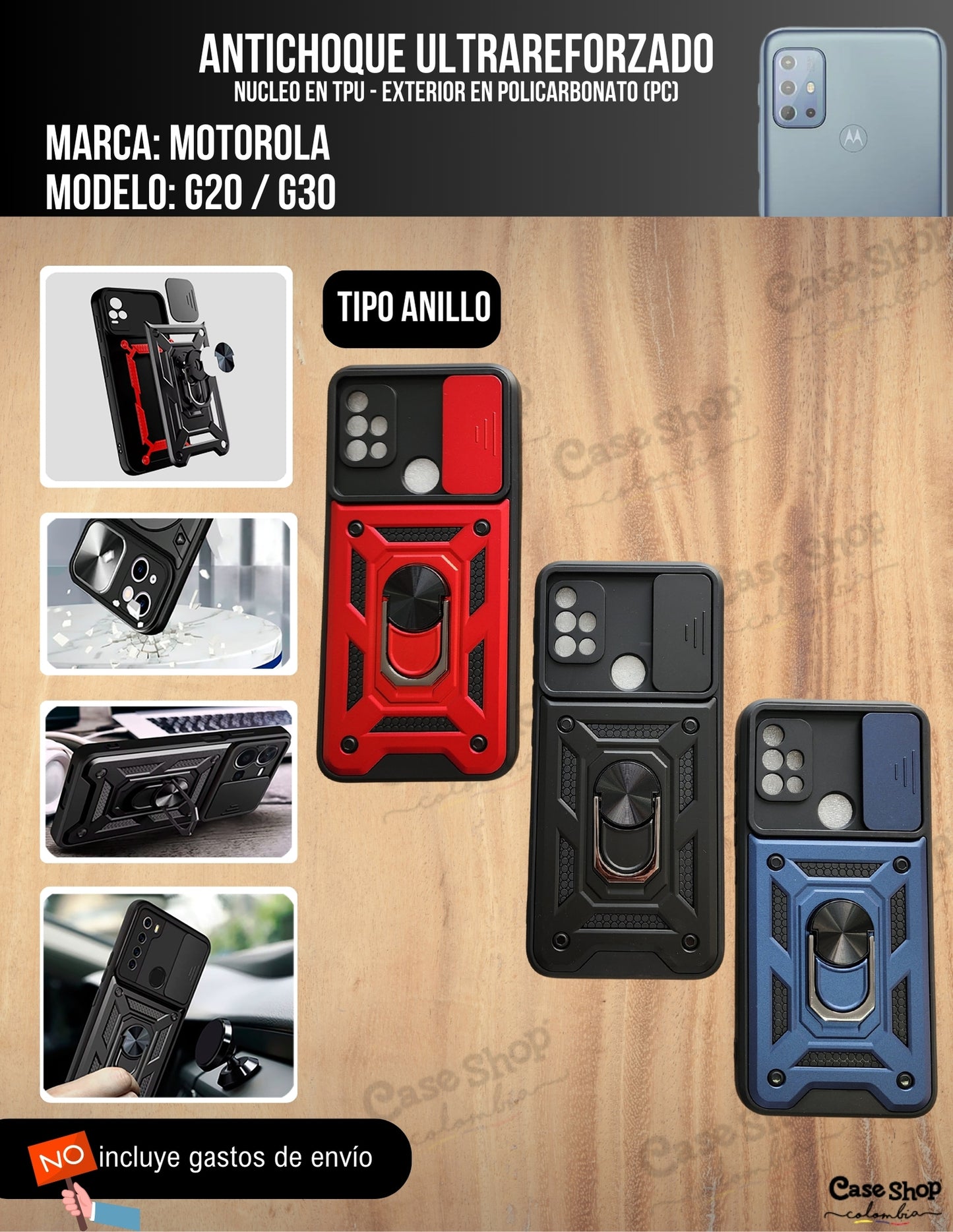 Antichoque ultra reforzado Motorola G20 _ G30 Power