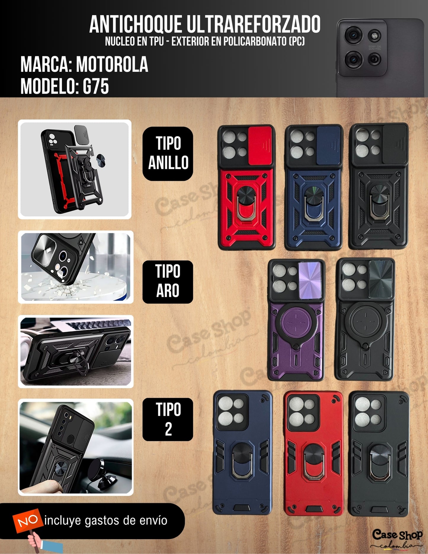 Antichoque ultra reforzado Motorola G75