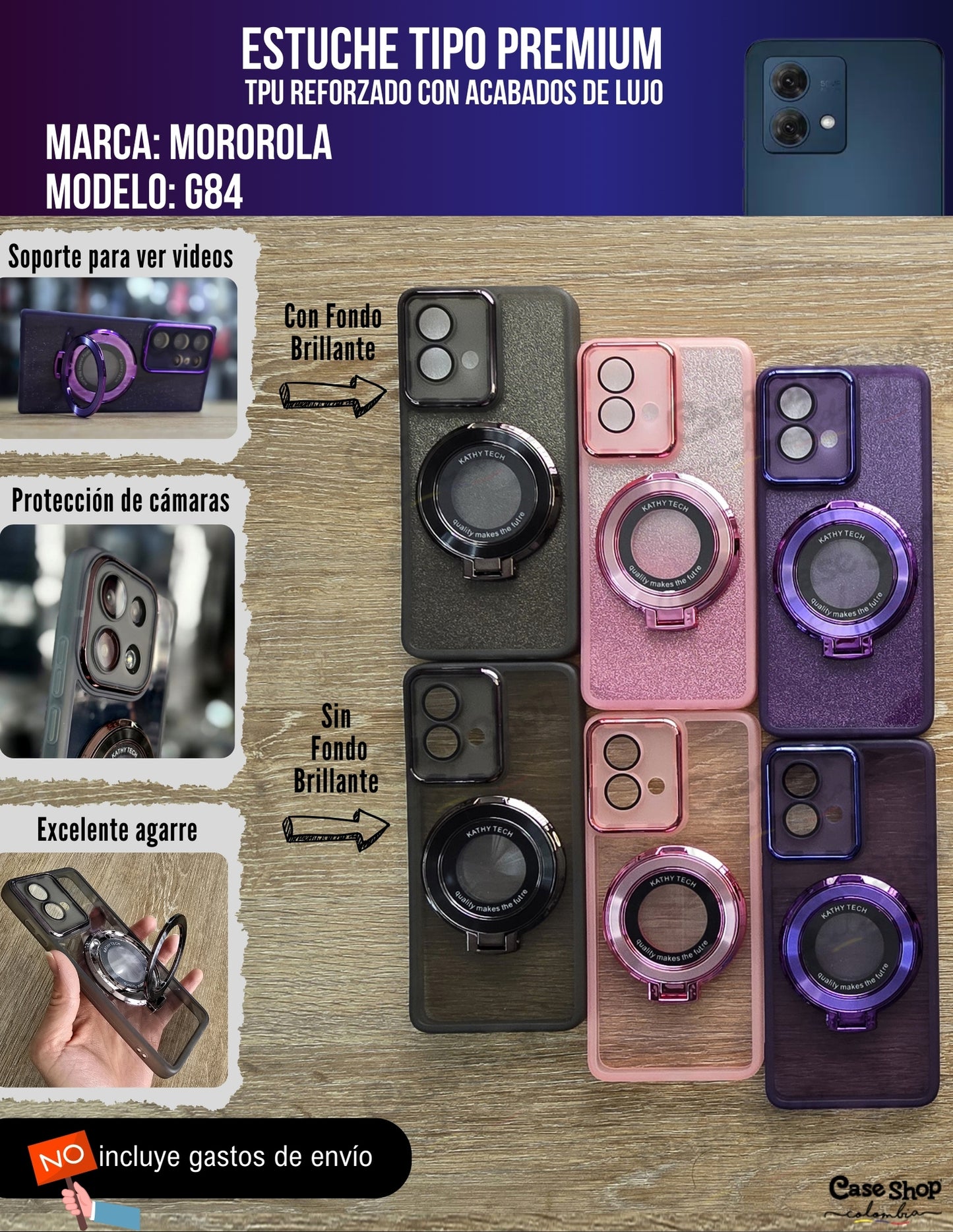 Estuche tipo premium Motorola G84