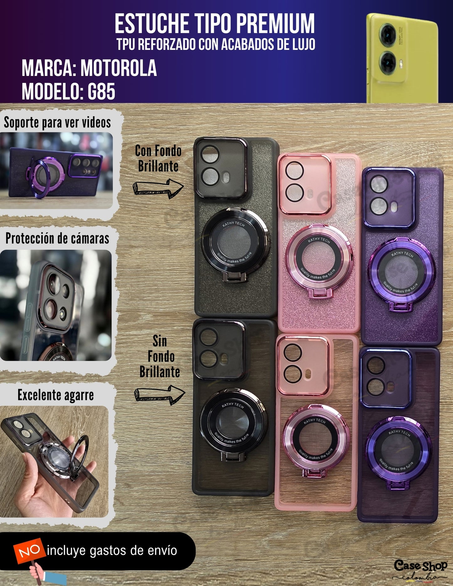 Estuche tipo premium Motorola G85