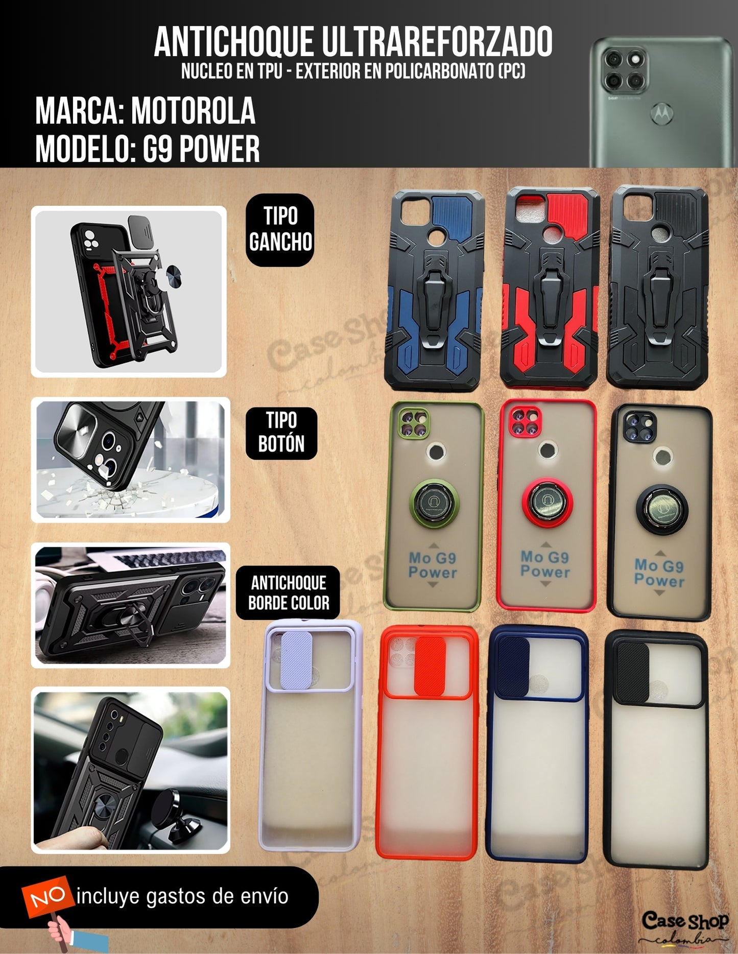 Antichoque ultra reforzado Motorola G9 power
