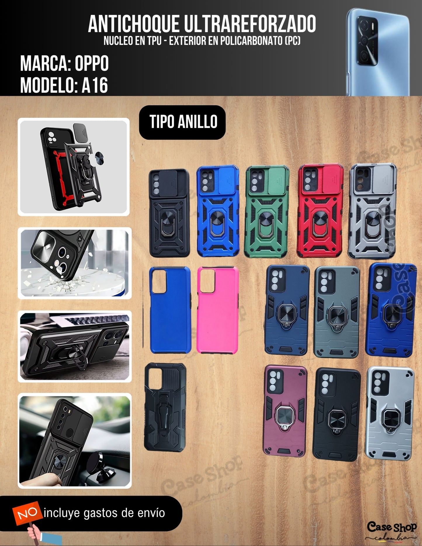 Antichoque ultra reforzado Oppo A16