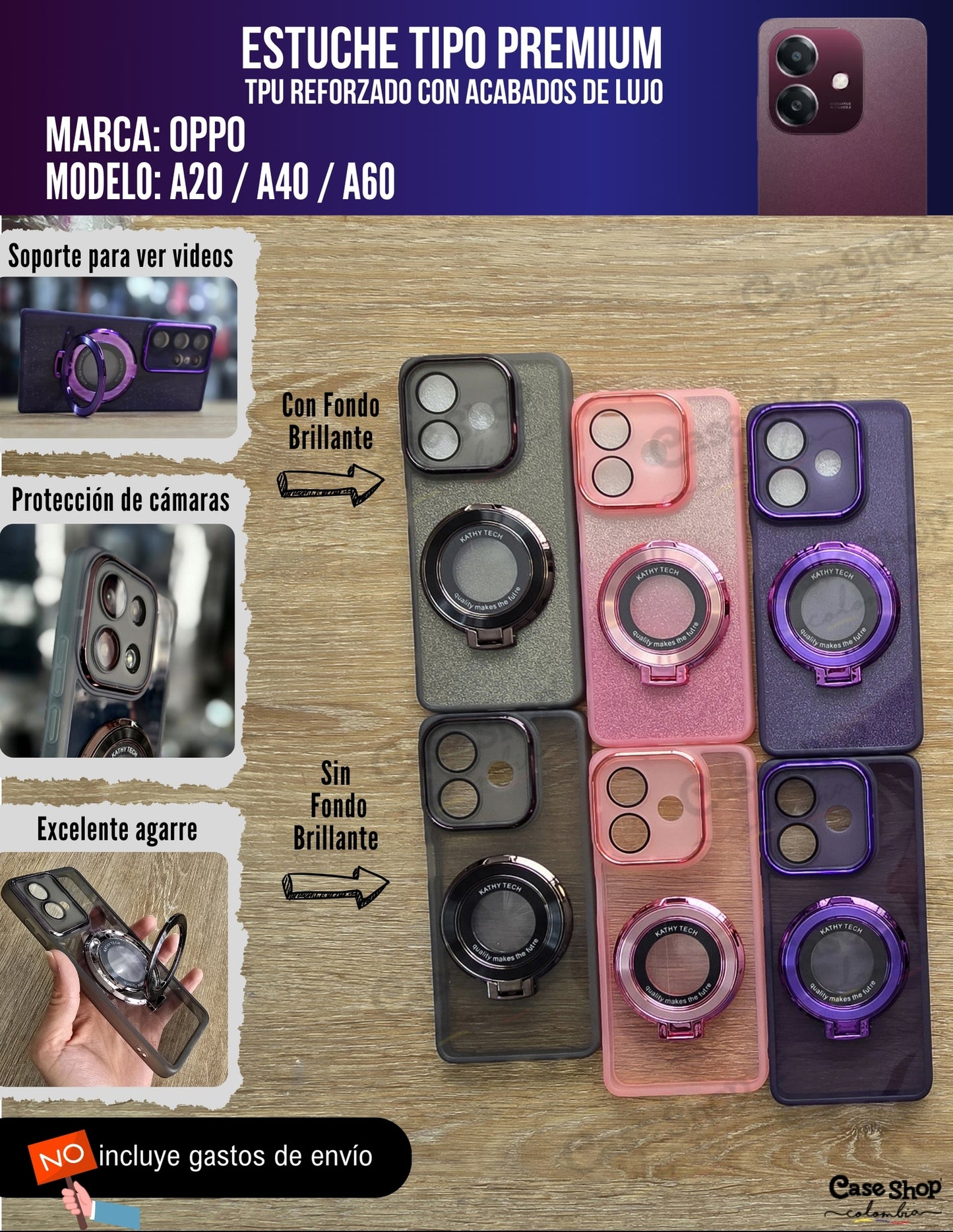Estuche tipo premium Oppo A20 _ A40 _ A60