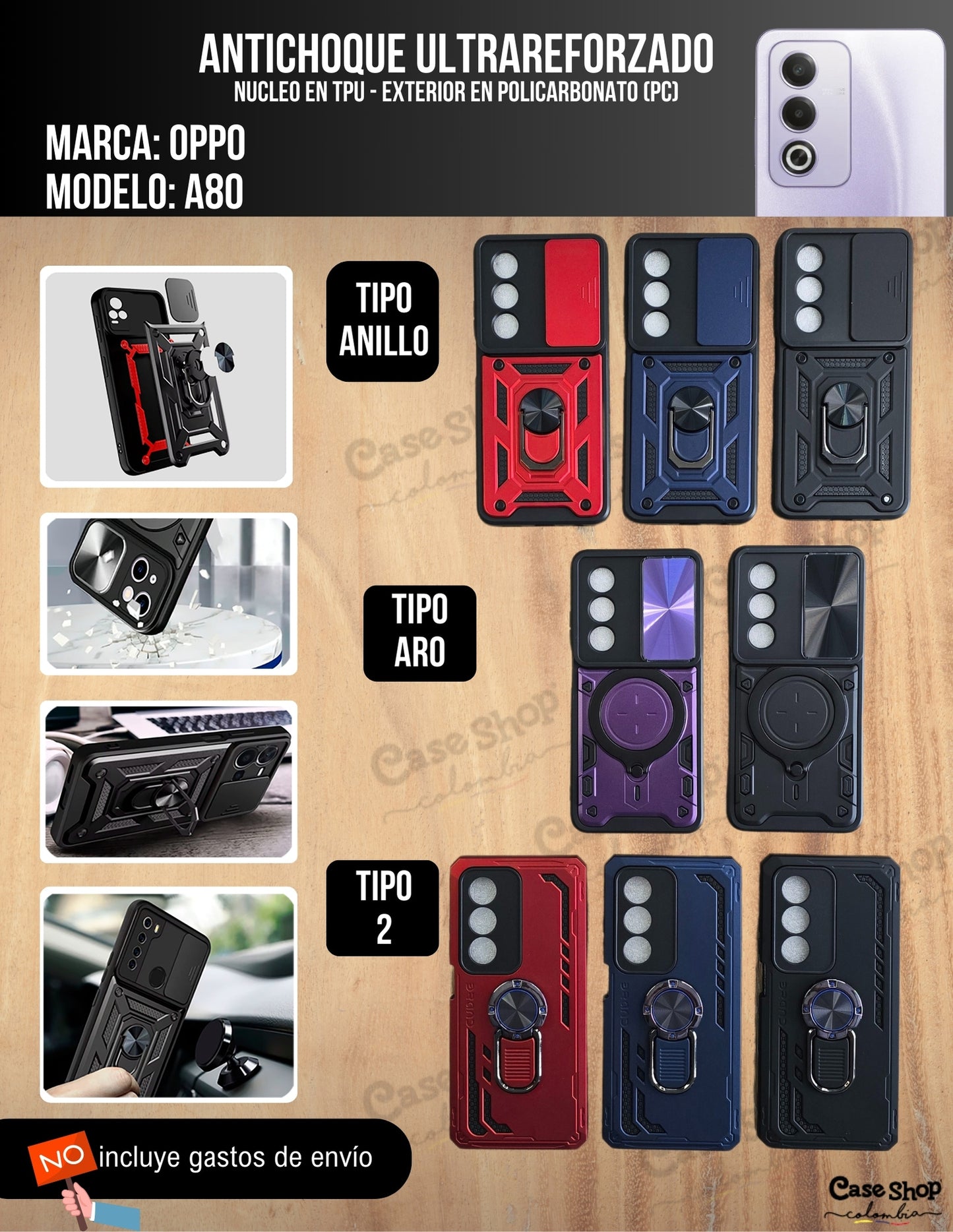 Antichoque ultra reforzado Oppo A80