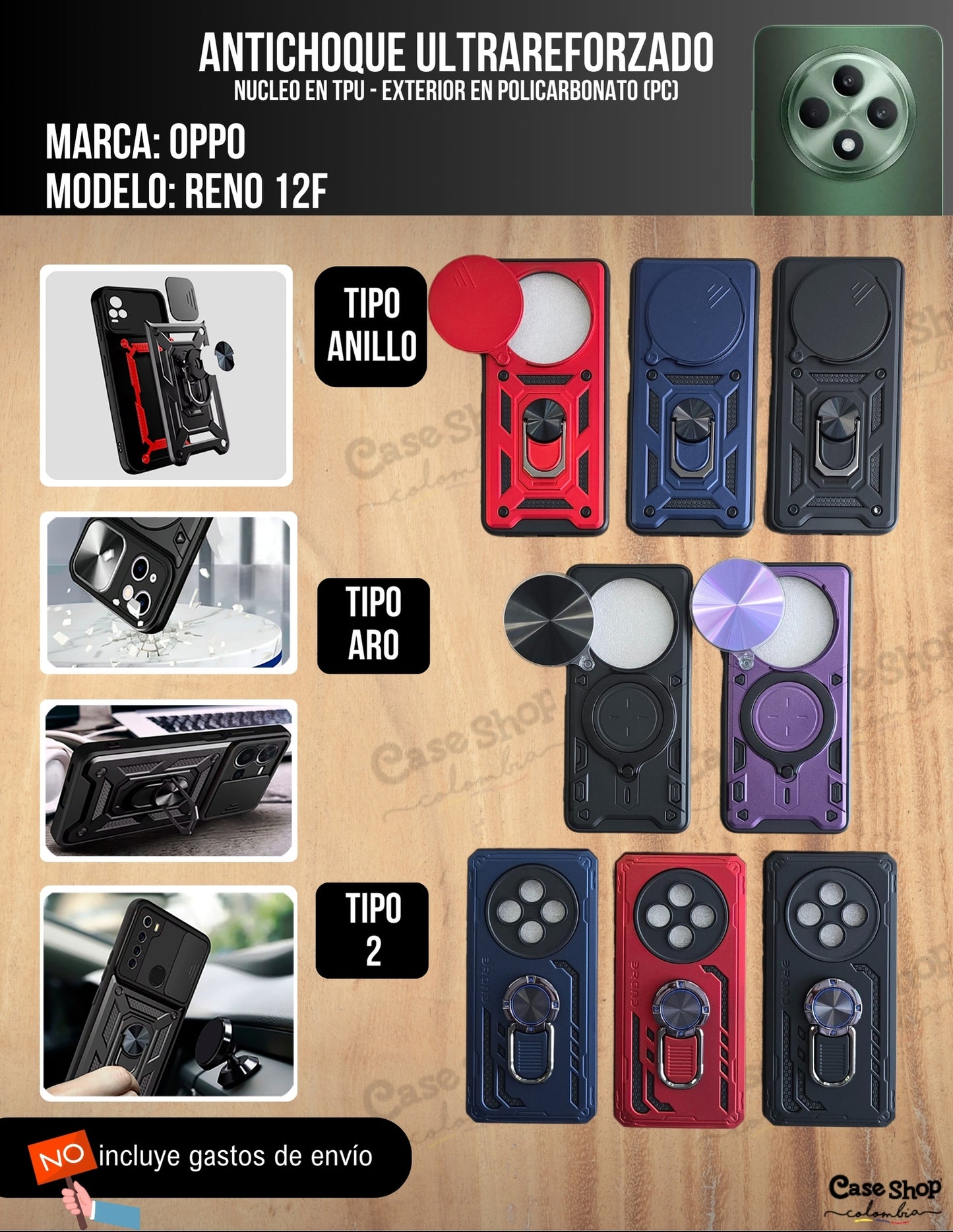 Antichoque ultra reforzado Oppo Reno 12F