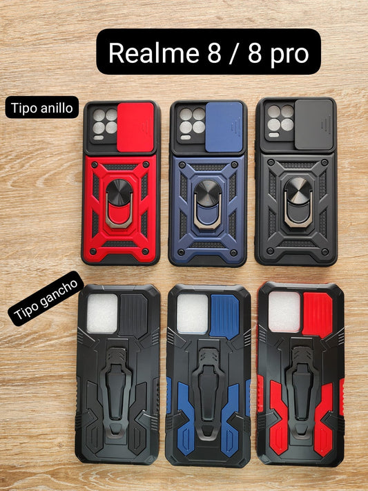Case tipo anillo y tipo gancho Realme 8 _ 8 pro