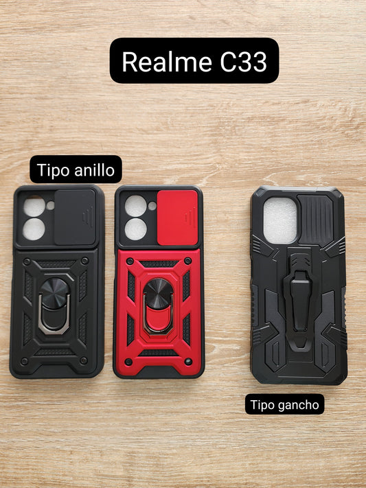 Case tipo anillo y tipo gancho Realme C33