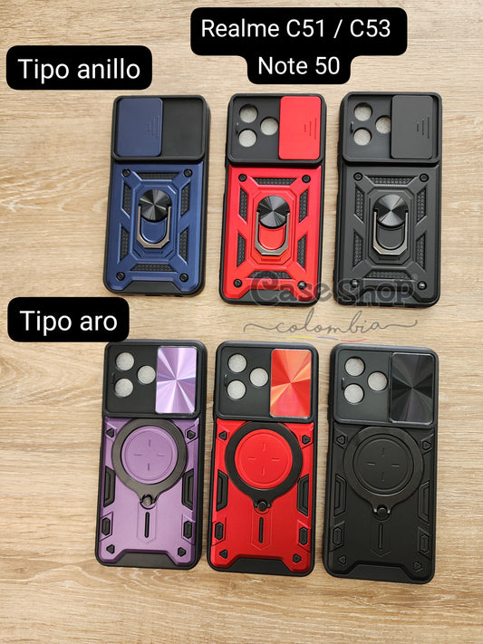 Case tipo anillo  y tipo aro Realme C51 _ C53 _ Note 50