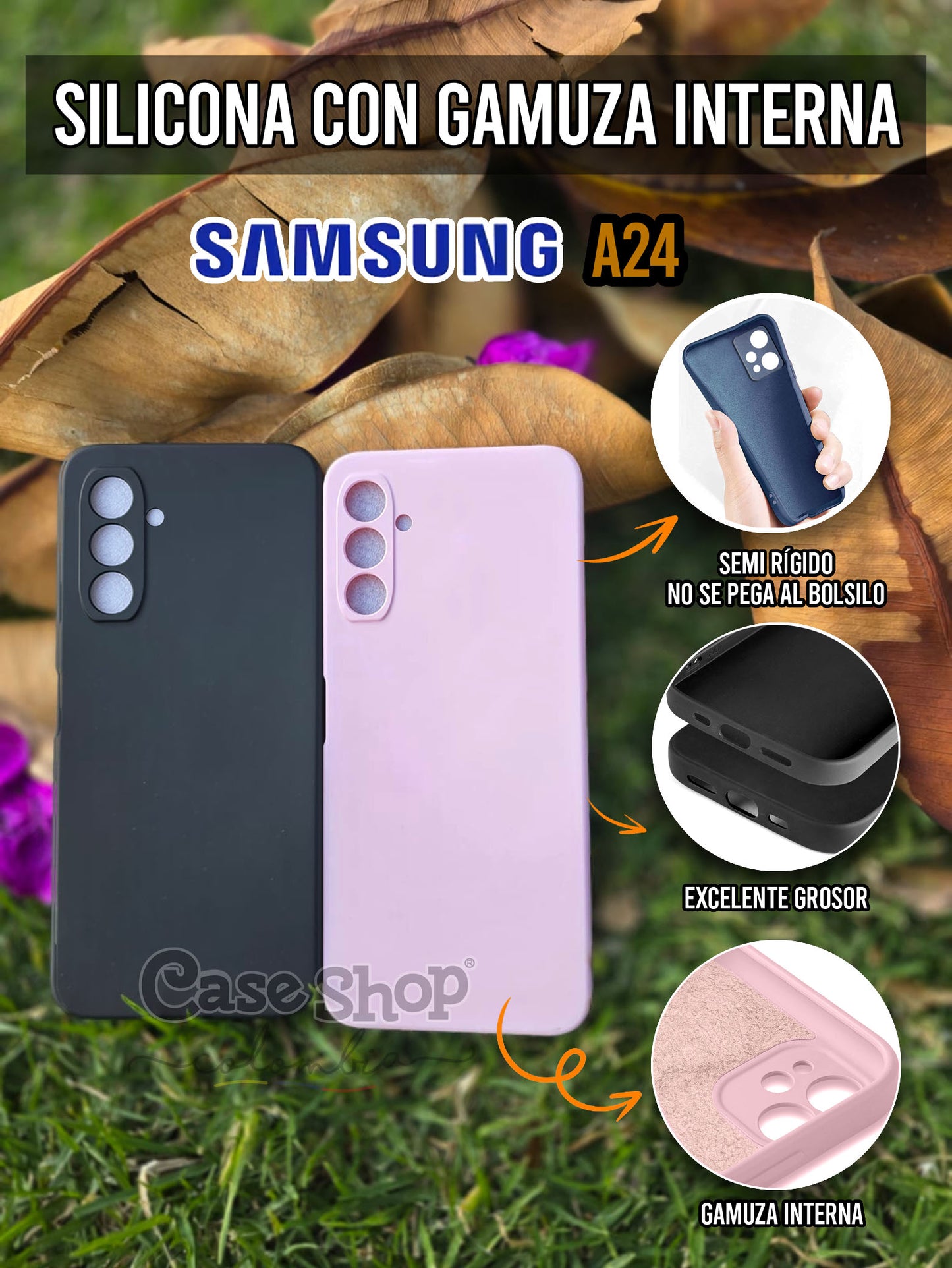 Silicona con gamuza interna Samsung A24