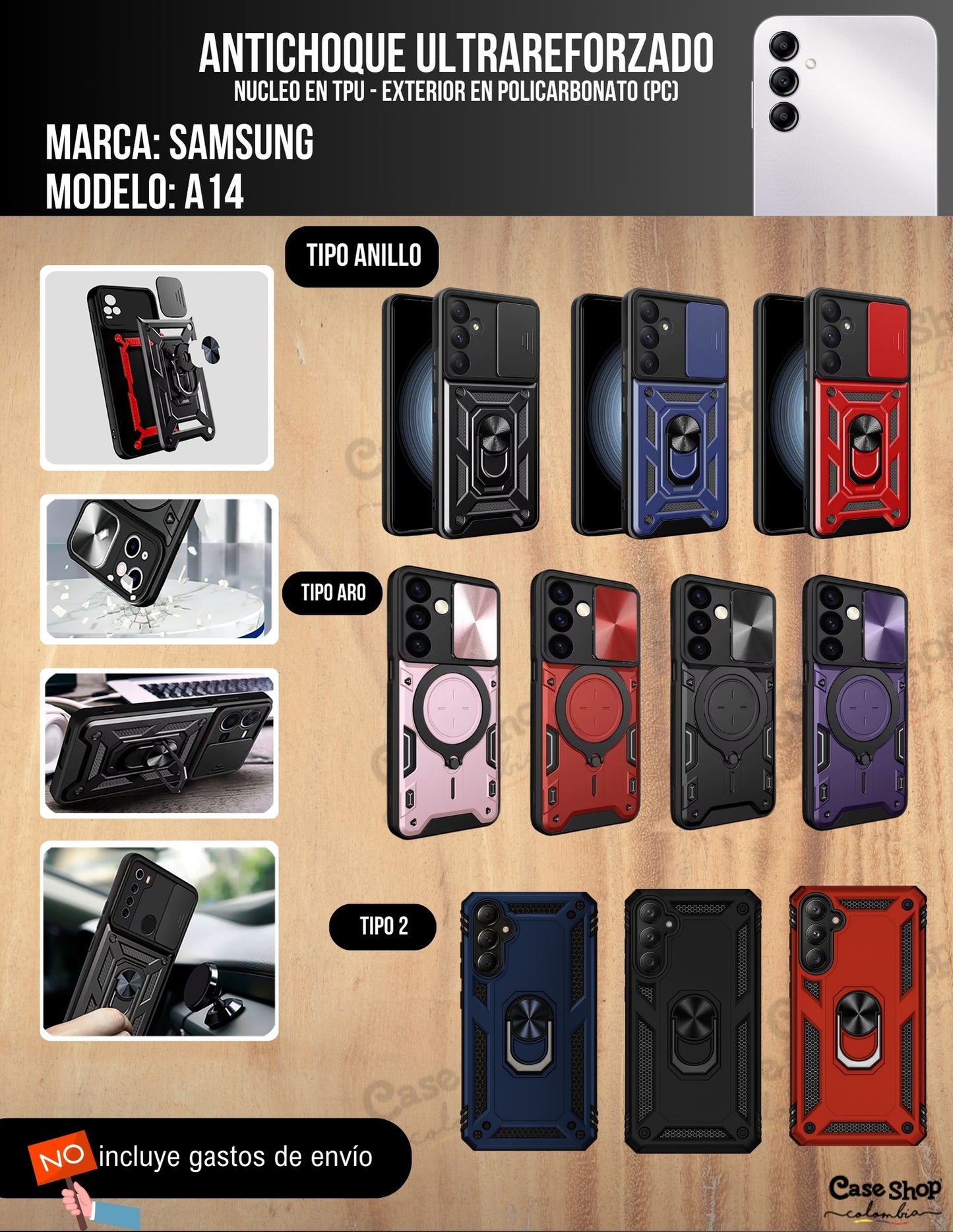 Antichoque ultra reforzado Samsung A14