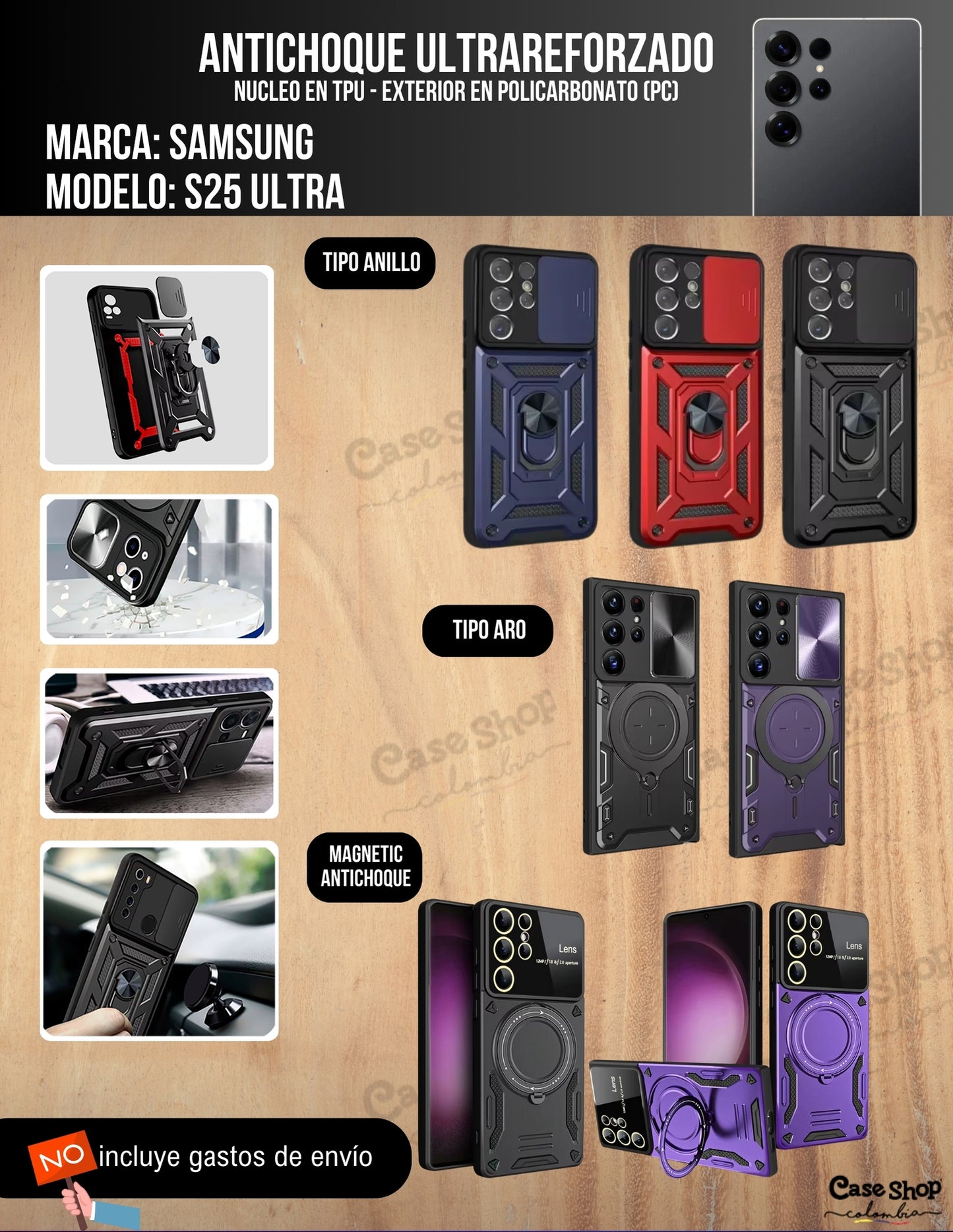 Antichoque ultra reforzado Samsung S25 Ultra