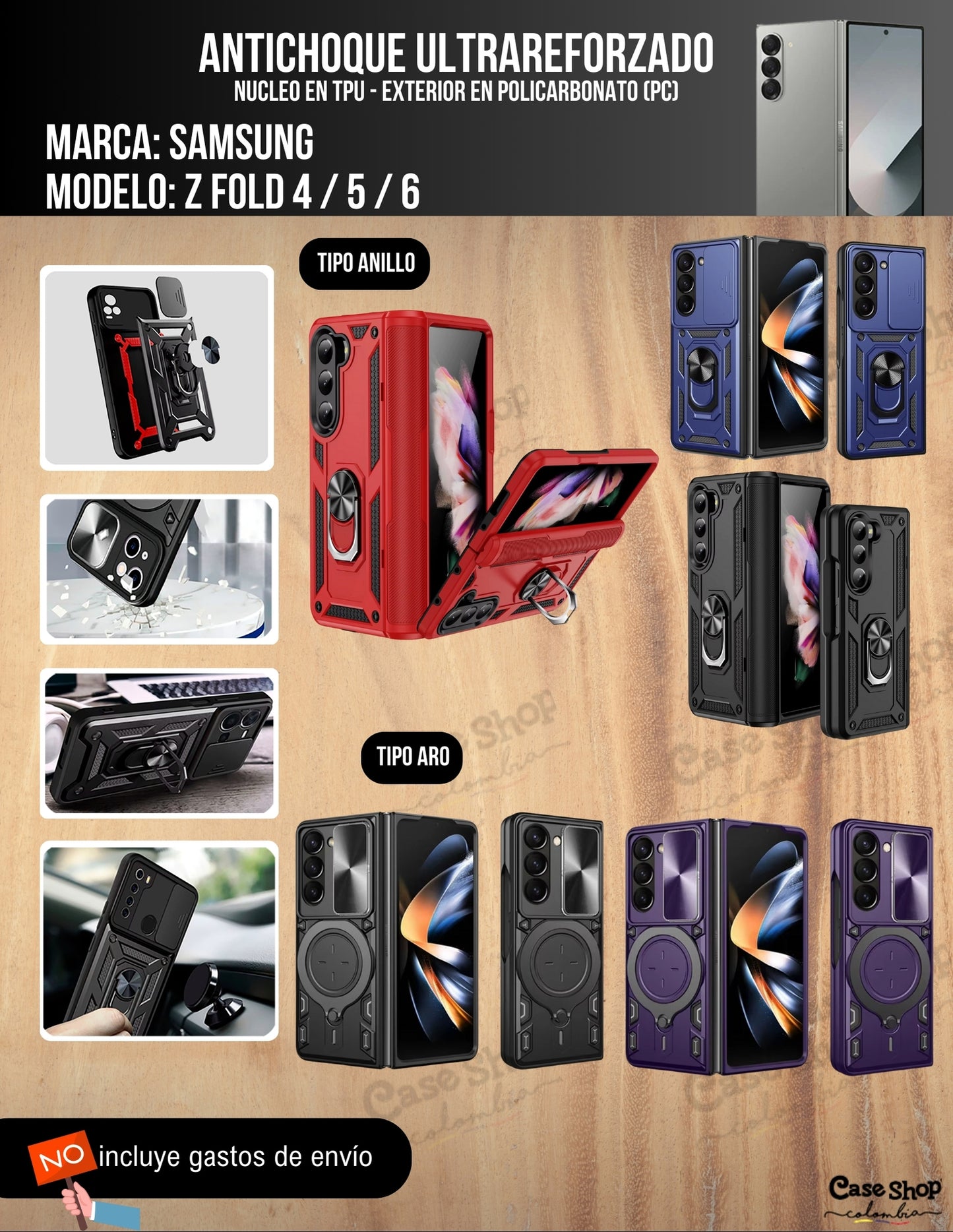 Antichoque ultra reforzado Samsung Z Fold 4 _ 5 _ 6
