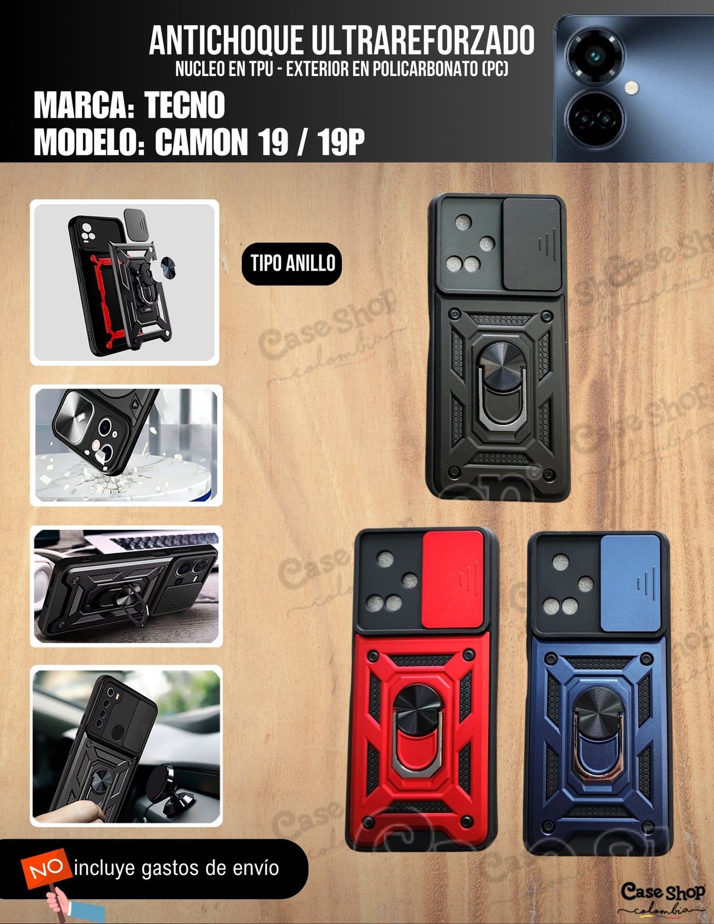 Antichoque ultra reforzado Tecno Camon 19 _ 19P