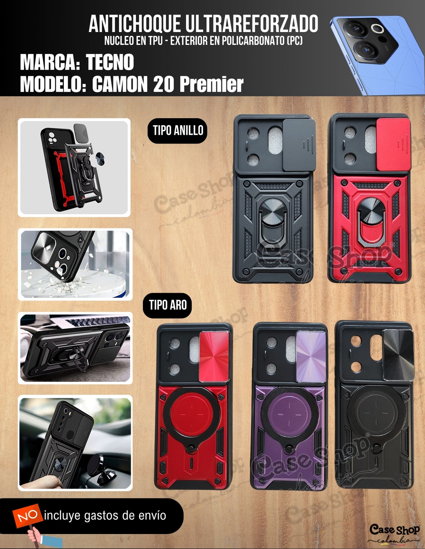 Antichoque ultra reforzado Tecno Camon 20 Premier