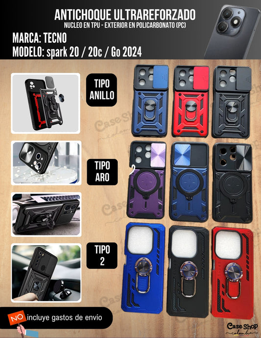 Antichoque ultra reforzado Tecno Spark 20 _ 20c _ Go 2024