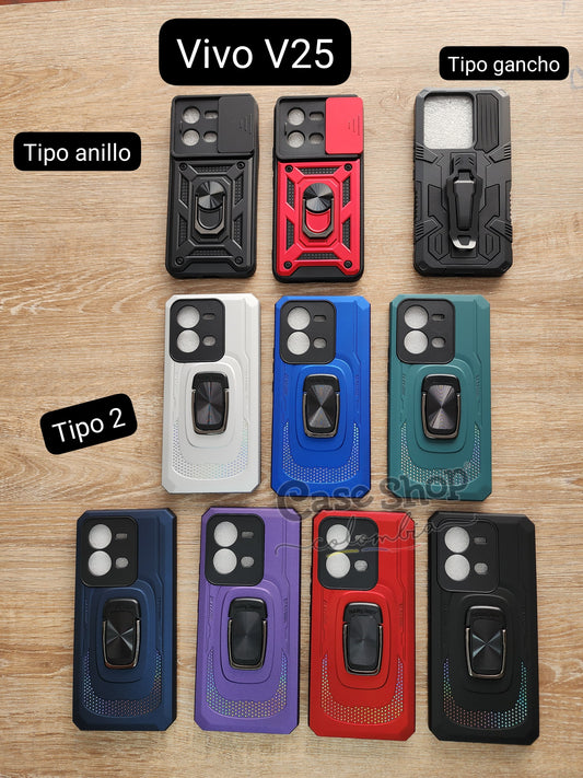 Case tipo anillo , anillo cuadrado y tipo gancho Vivo V25