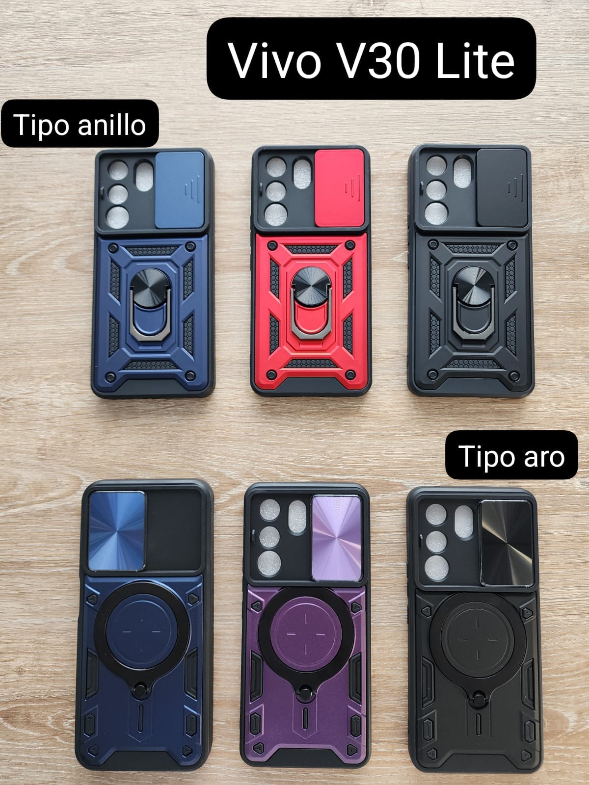 Case tipo anillo y tipo aro Vivo V30 lite