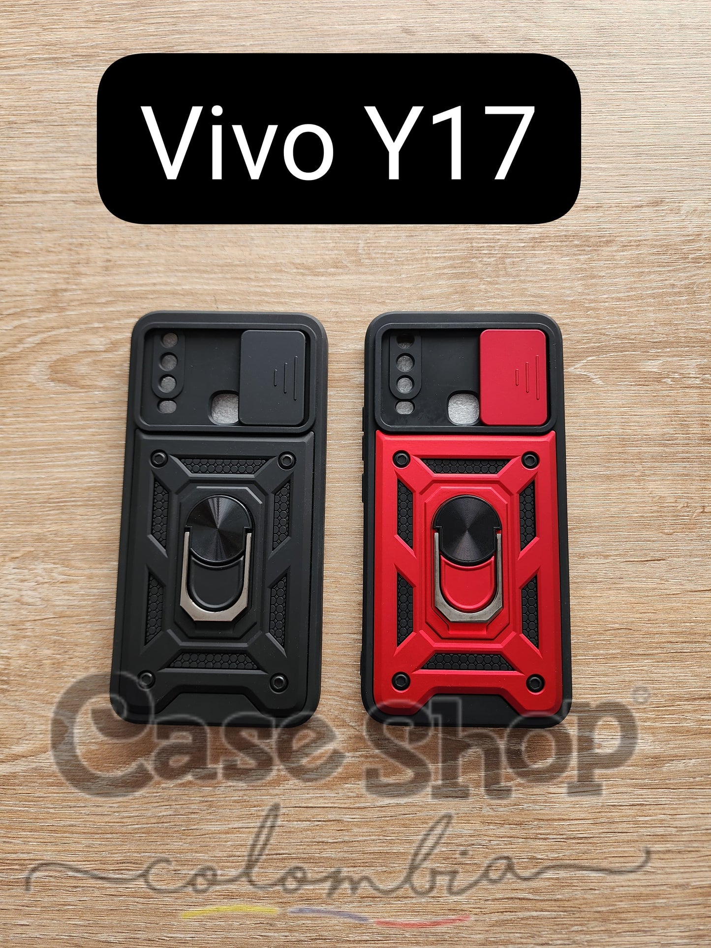 Case tipo anillo cuadrado Vivo Y17