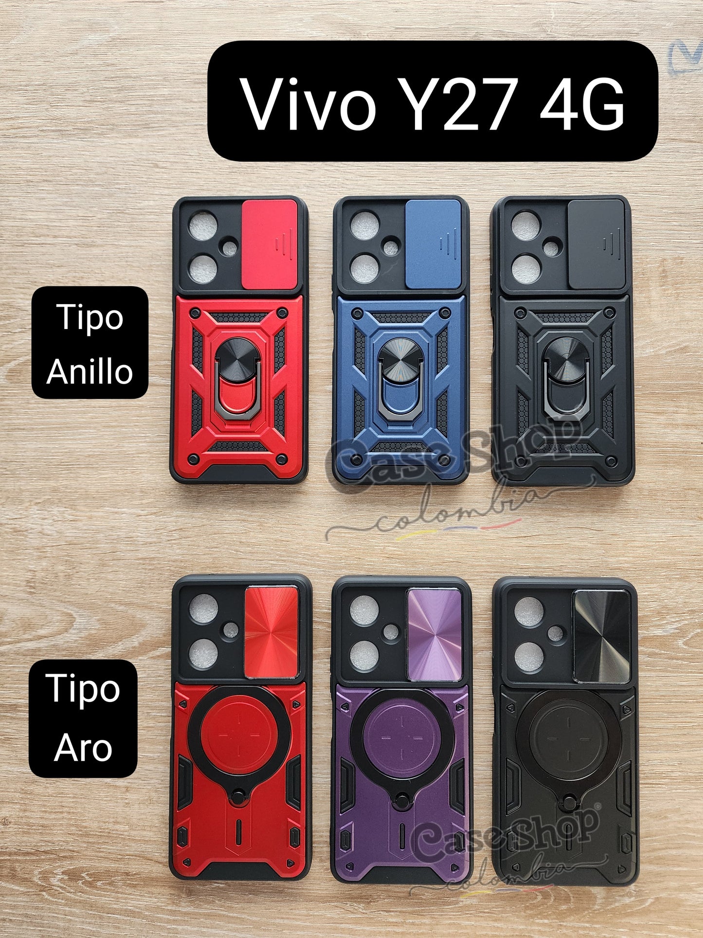 Case tipo anillo y tipo aro Vivo Y27