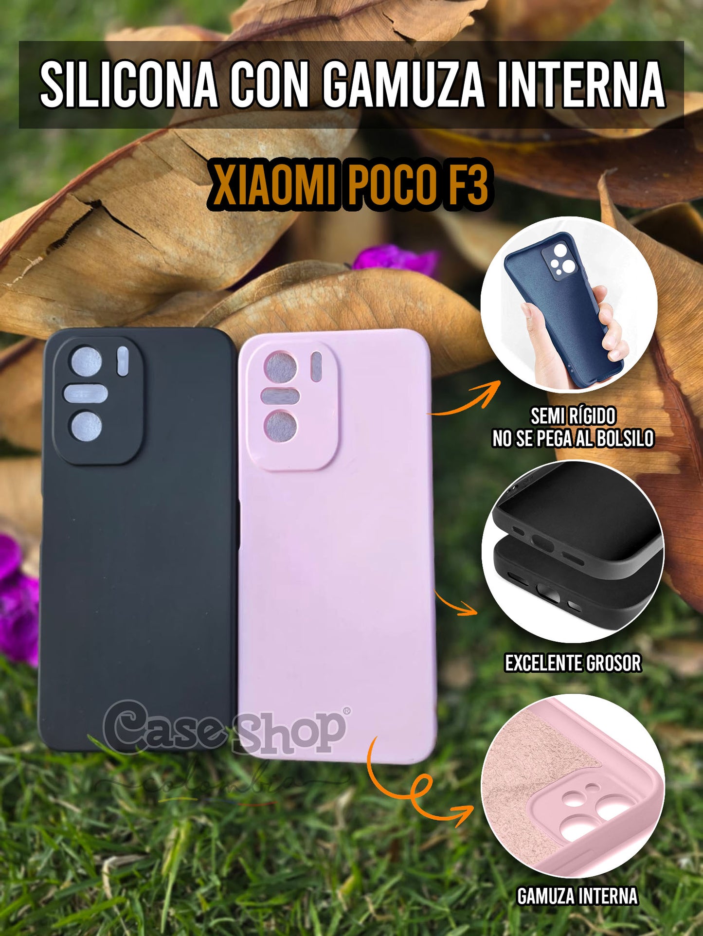 Silicona con gamuza interna Xiaomi Poco F3