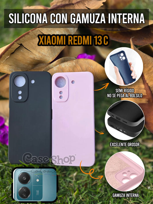 Silicona con gamuza interna Xiaomi Redmi 13c