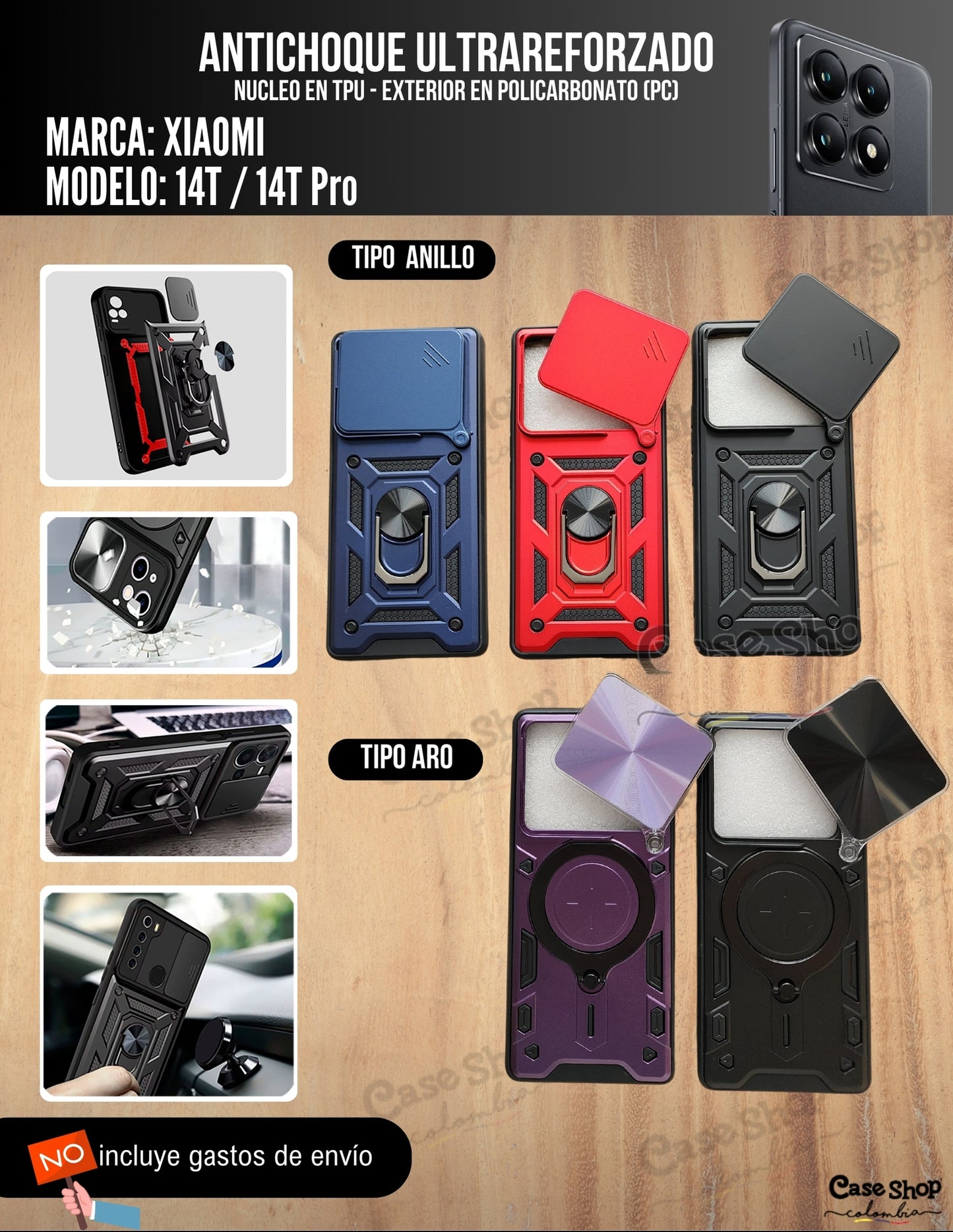 Antichoque ultra reforzado  Xiaomi 14T _ 14T Pro