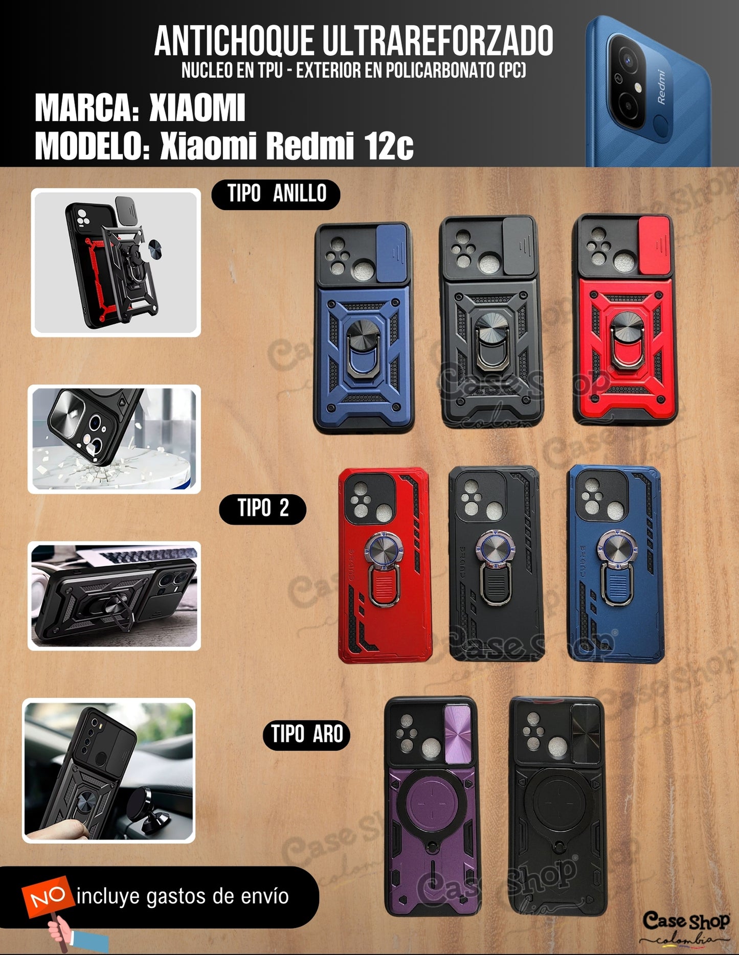 Antichoque ultra reforzado Xiaomi Redmi 12c
