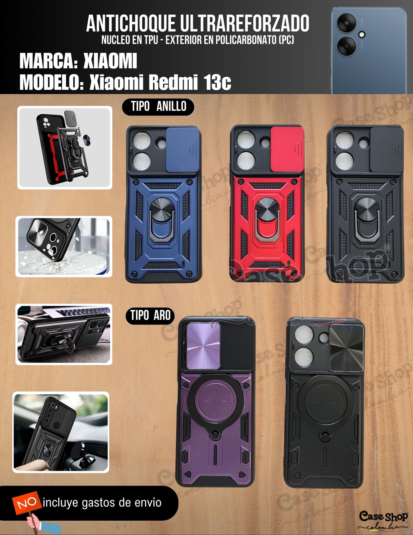 Antichoque ultra reforzado Xiaomi Redmi 13c