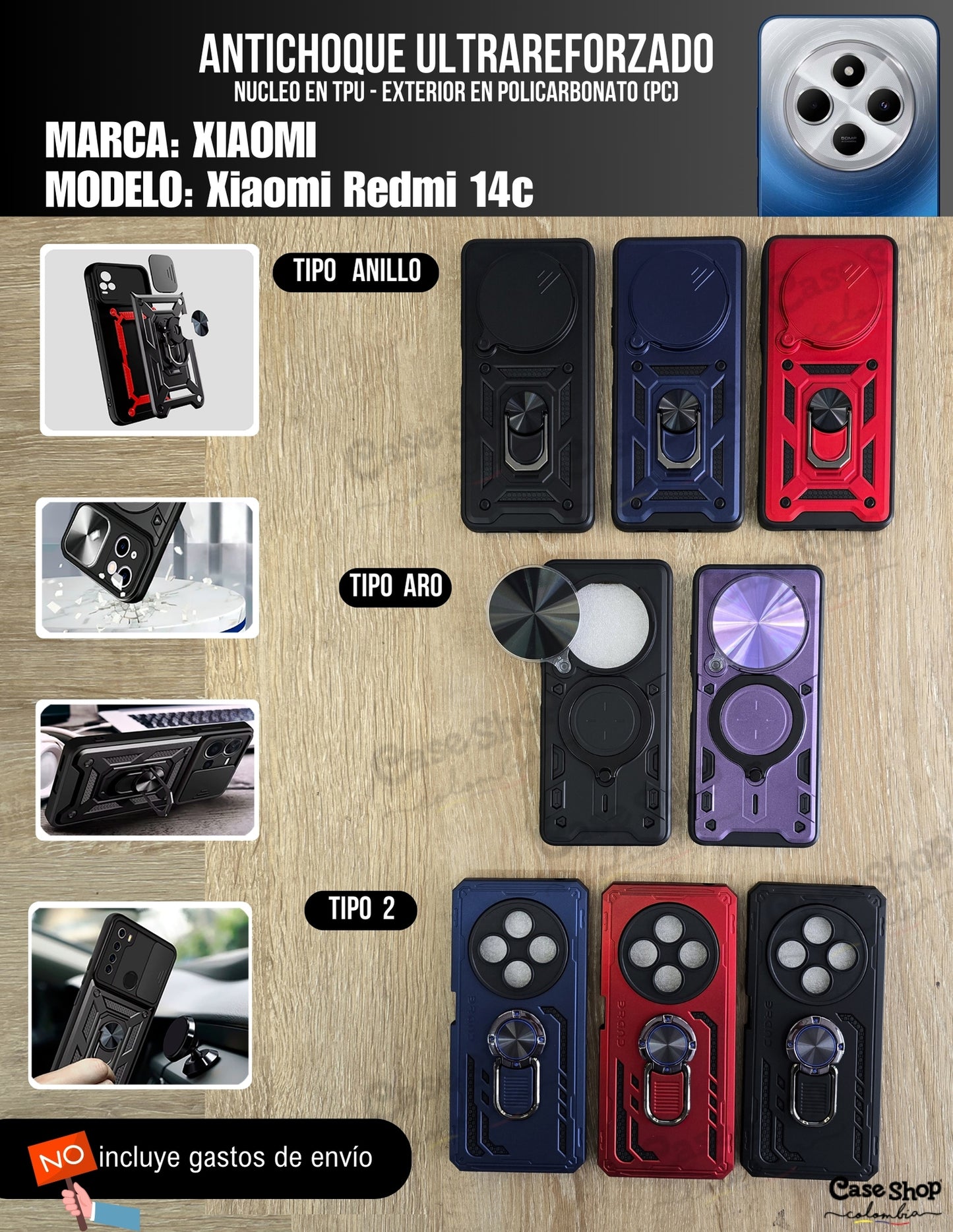 Antichoque ultra reforzado Xiaomi Redmi 14c