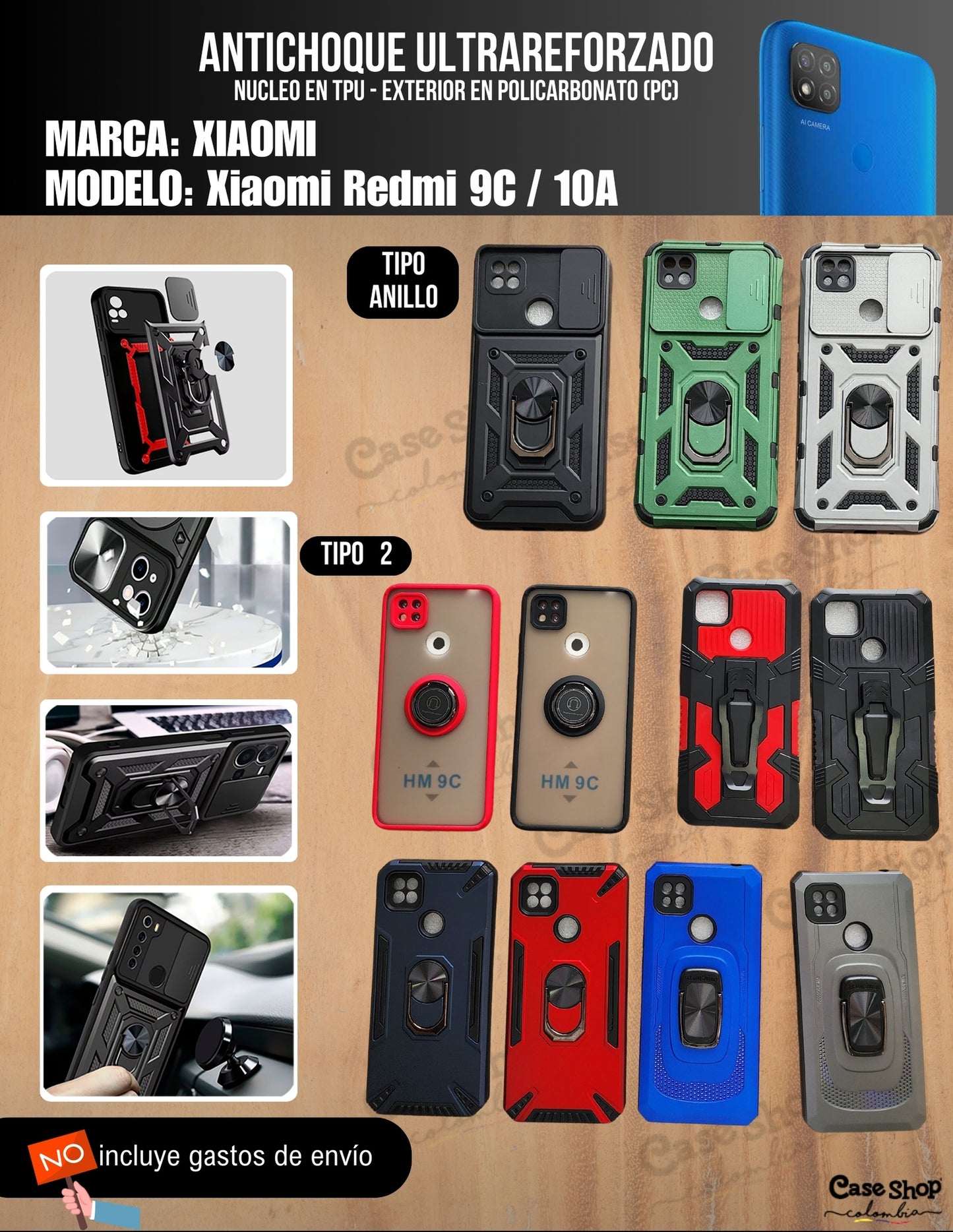 Antichoque ultra reforzado Xiaomi Redmi 9C _ 10A