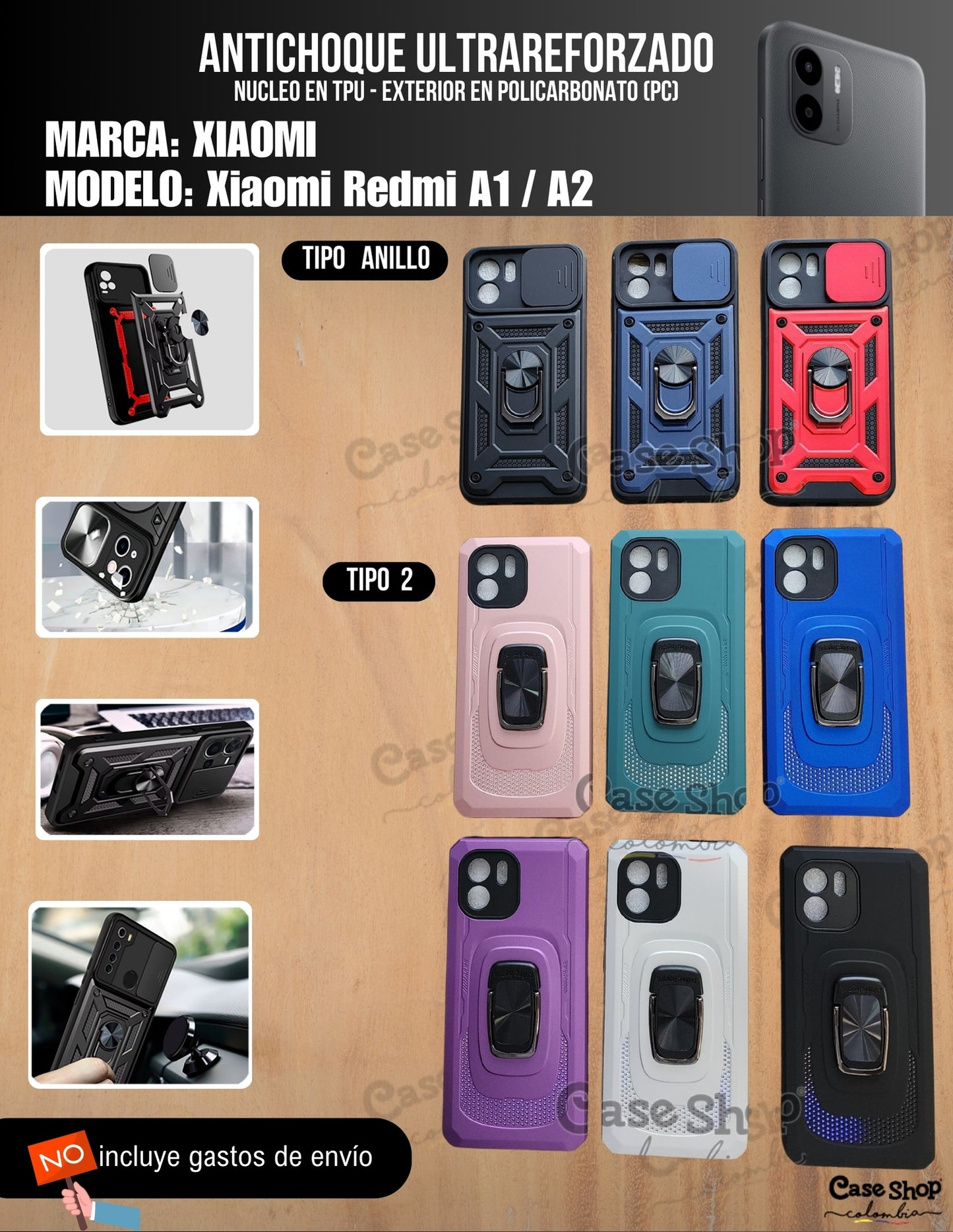 Antichoque ultra reforzado Xiaomi Redmi A1 _ A2