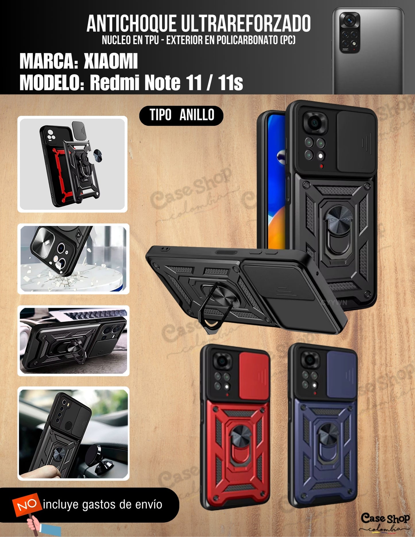 Antichoque ultra reforzado Xiaomi Redmi Note 11  11s
